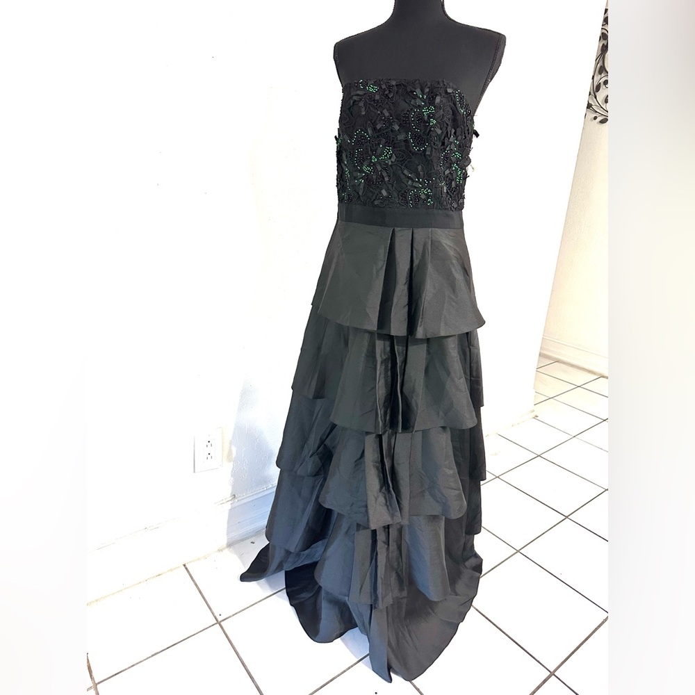 NWT SACHIN & BABI NOIR Strapples black dress with sequins